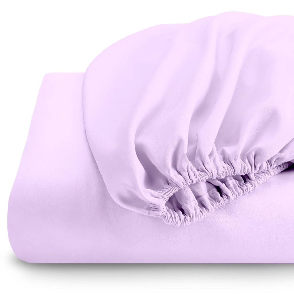 Cotton Home 1-piece Fitted Sheet Super Soft Light Purple