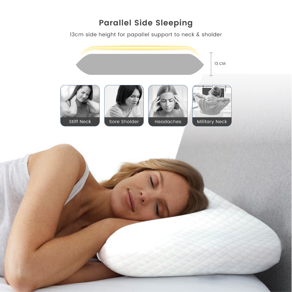 Cotton Home Venus Breathable Memory Foam Pillow Anti-stress Fabric White