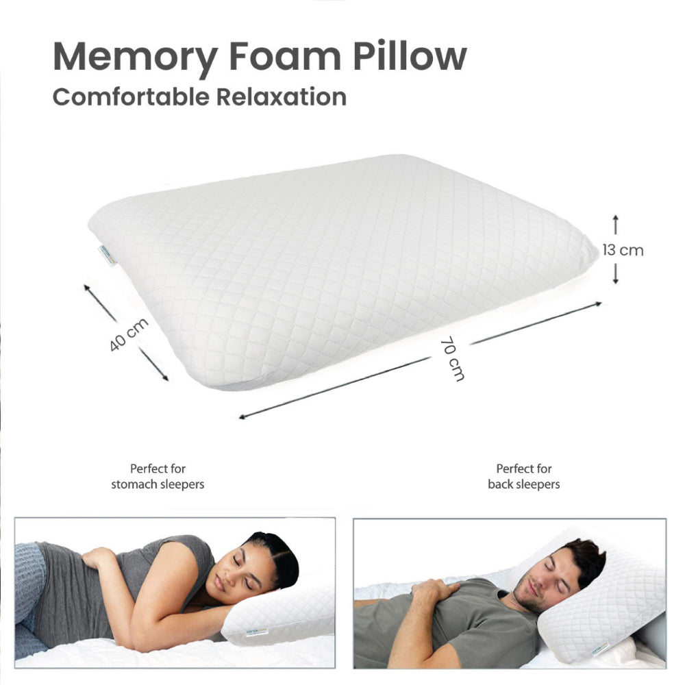 Cotton Home Venus Breathable surface Memory Foam Pillow Anti-stress Fabric White