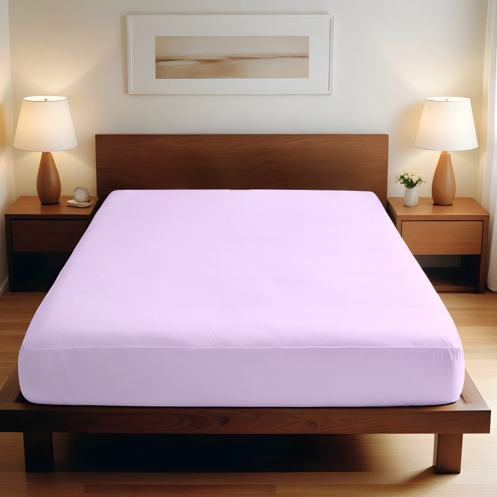 Cotton Home 1-piece Fitted Sheet Super Soft Light Purple