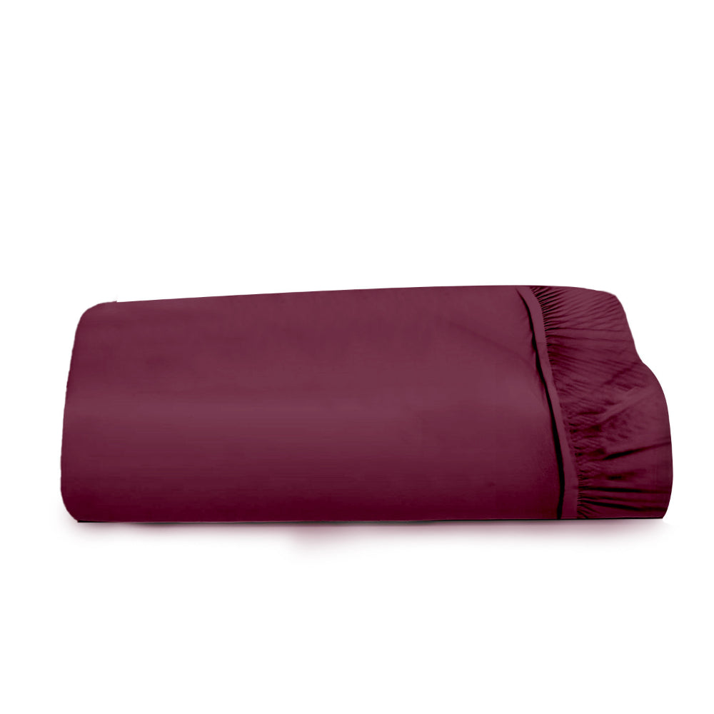 Cotton Home 1-piece Fitted Sheet Super Soft Burgundy