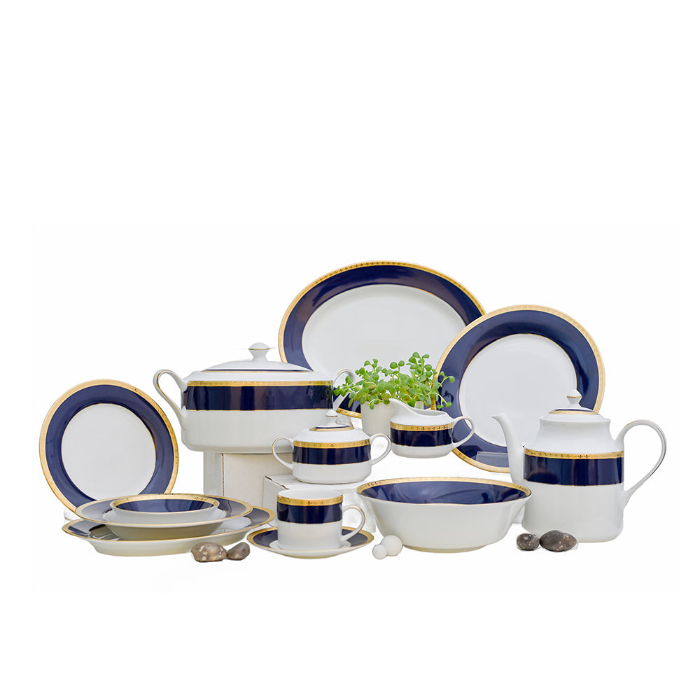 Dankotuwa 59-pc Dinner Set with Blue Gold City in Turkey