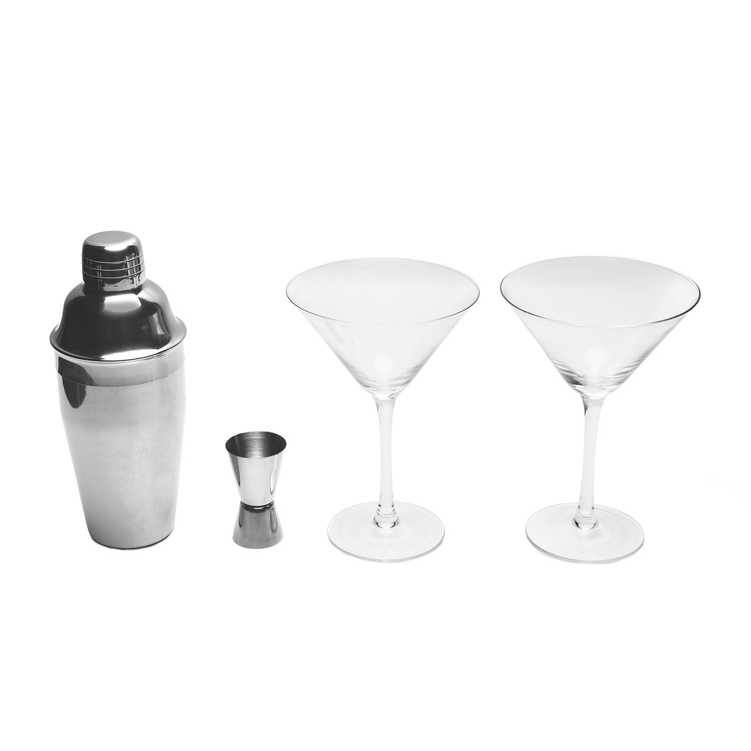 LADELLE AURORA SILVER 4PC GIFT COCKTAIL SET