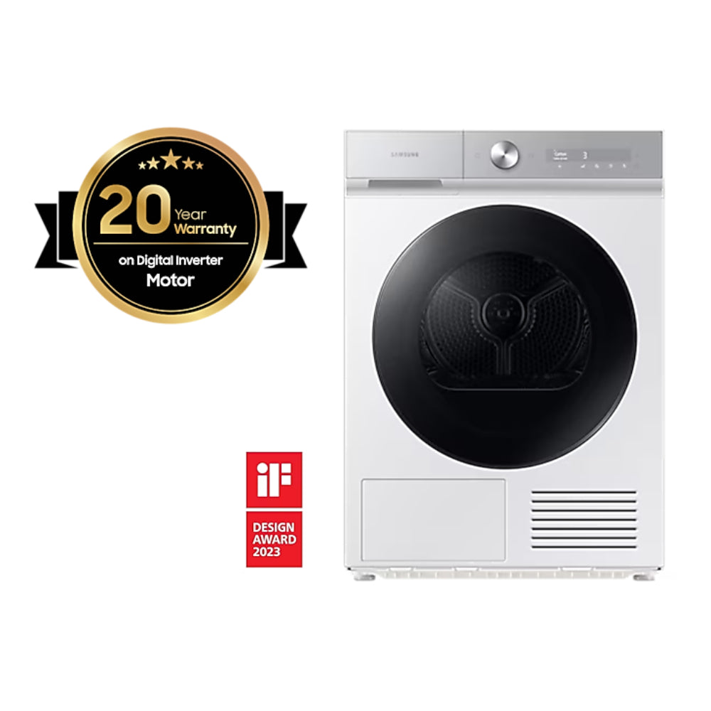 Samsung Dryer, 9 kg, White, DV90BB9440GHGU