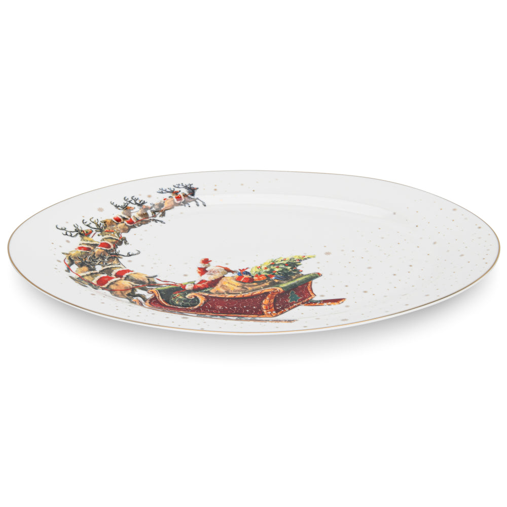 Fissman Oval Plate Christmas, 35cm, New Bone China