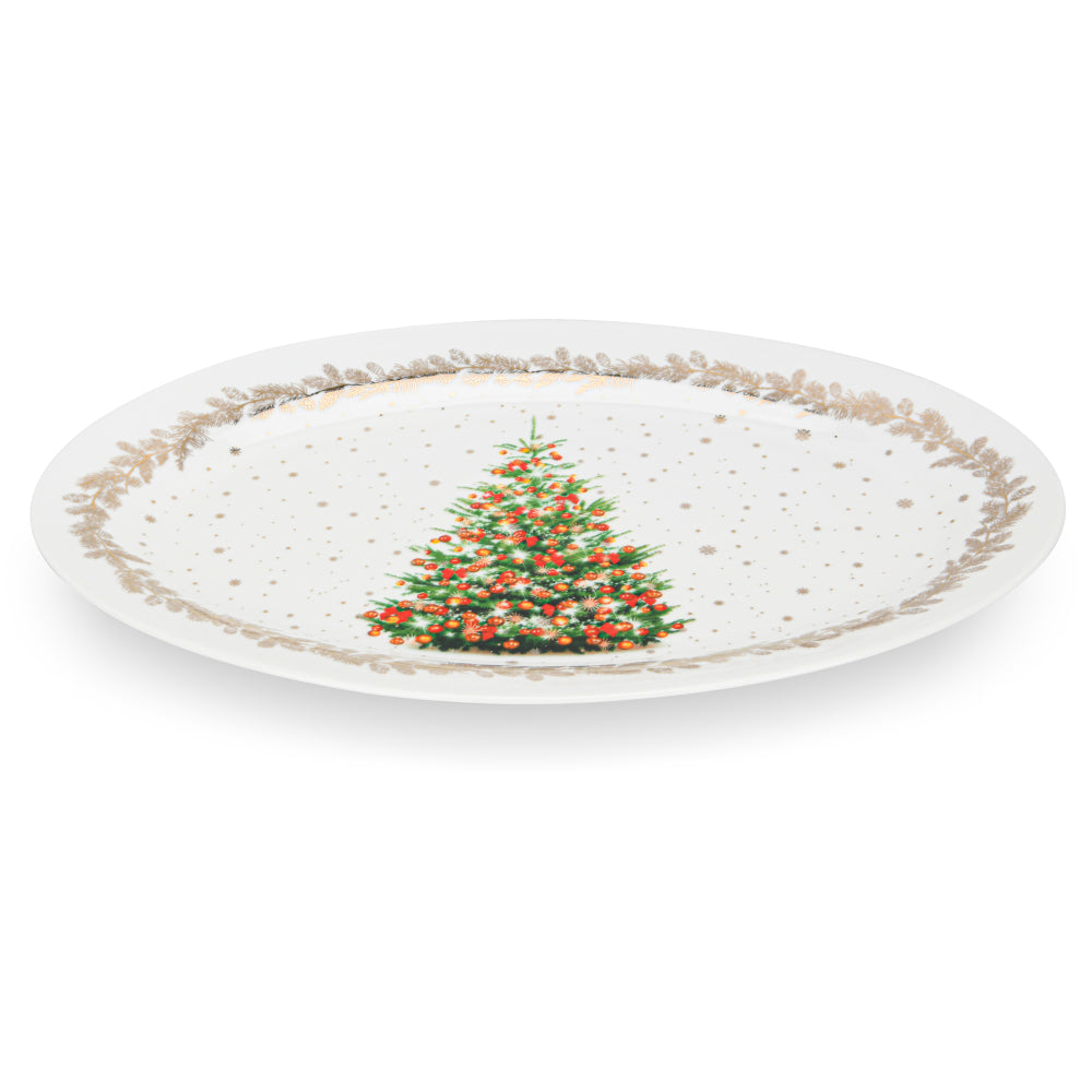 Fissman Oval Plate Christmas, 30cm, New Bone China