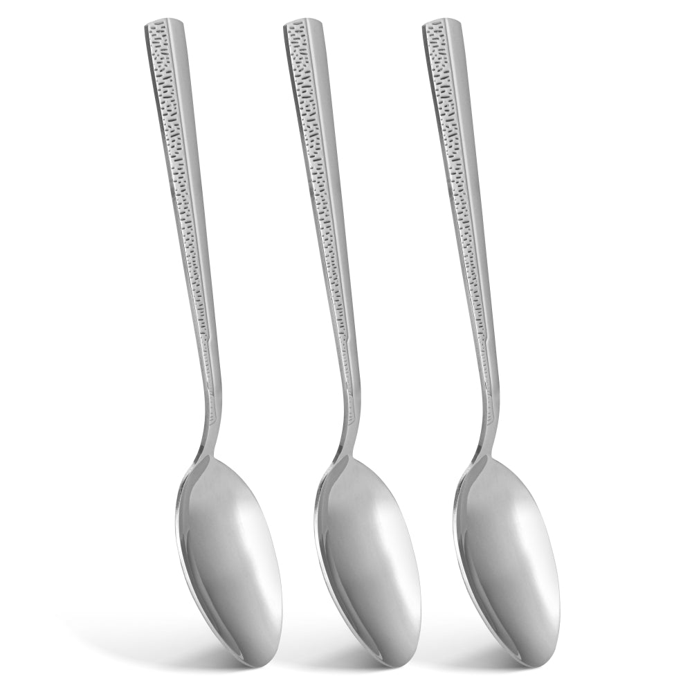 Fissman 3-Piece Dinner Spoon 20cm, Stainless Steel Cutlery Set Flor Series