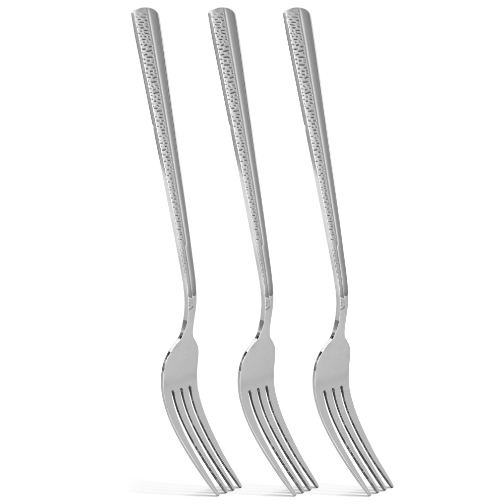 Fissman 3-Piece Dinner Fork 20cm, Stainless Steel Cutlery Set Flor Series