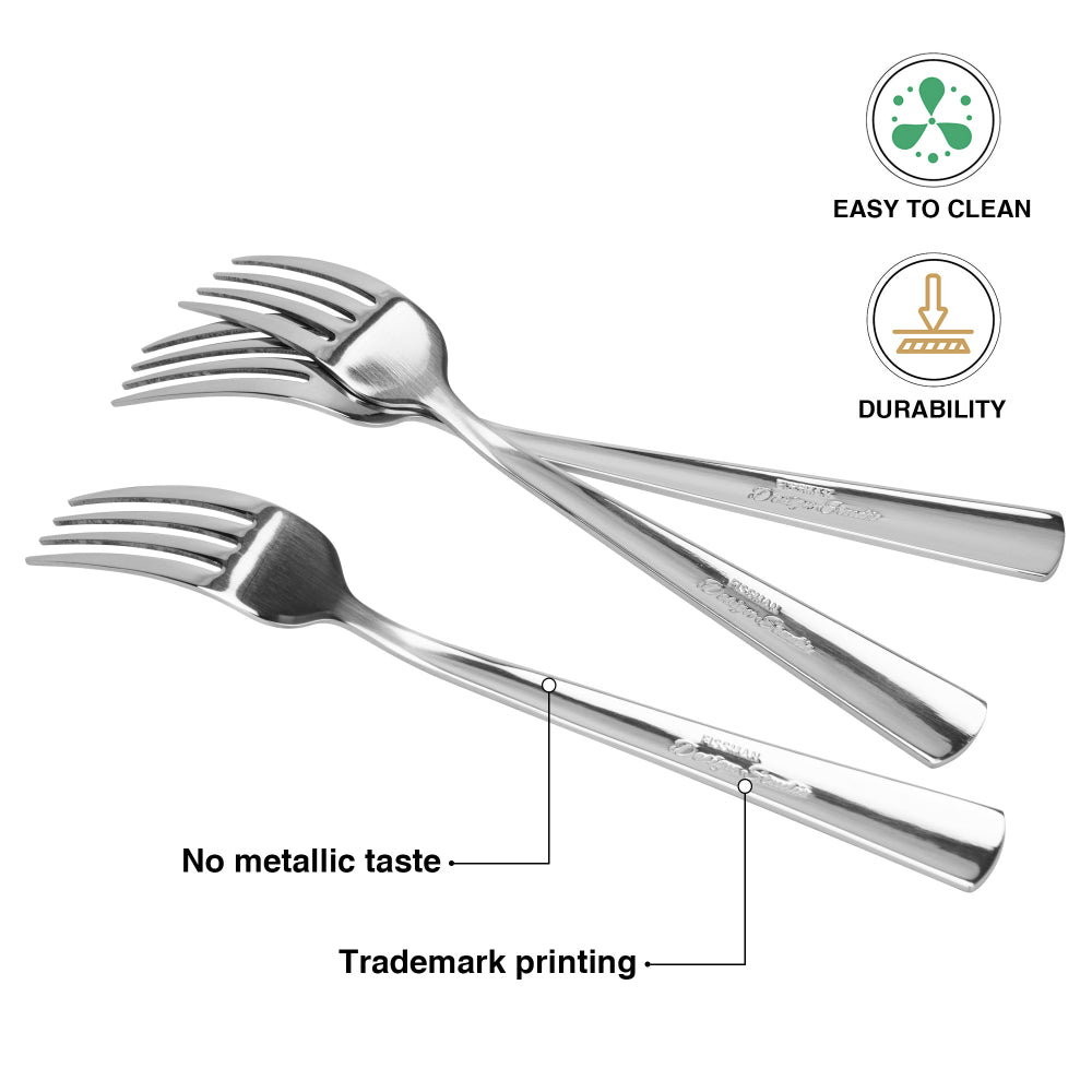 Fissman 3-Piece Dinner Fork 20cm, Stainless Steel Cutlery Set Flor Series