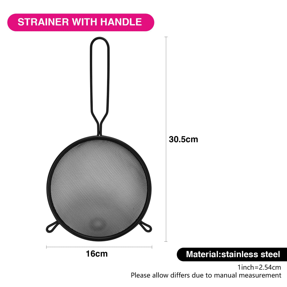 Fissman Fine Mesh Strainer 16cm with Handle Hang Hole