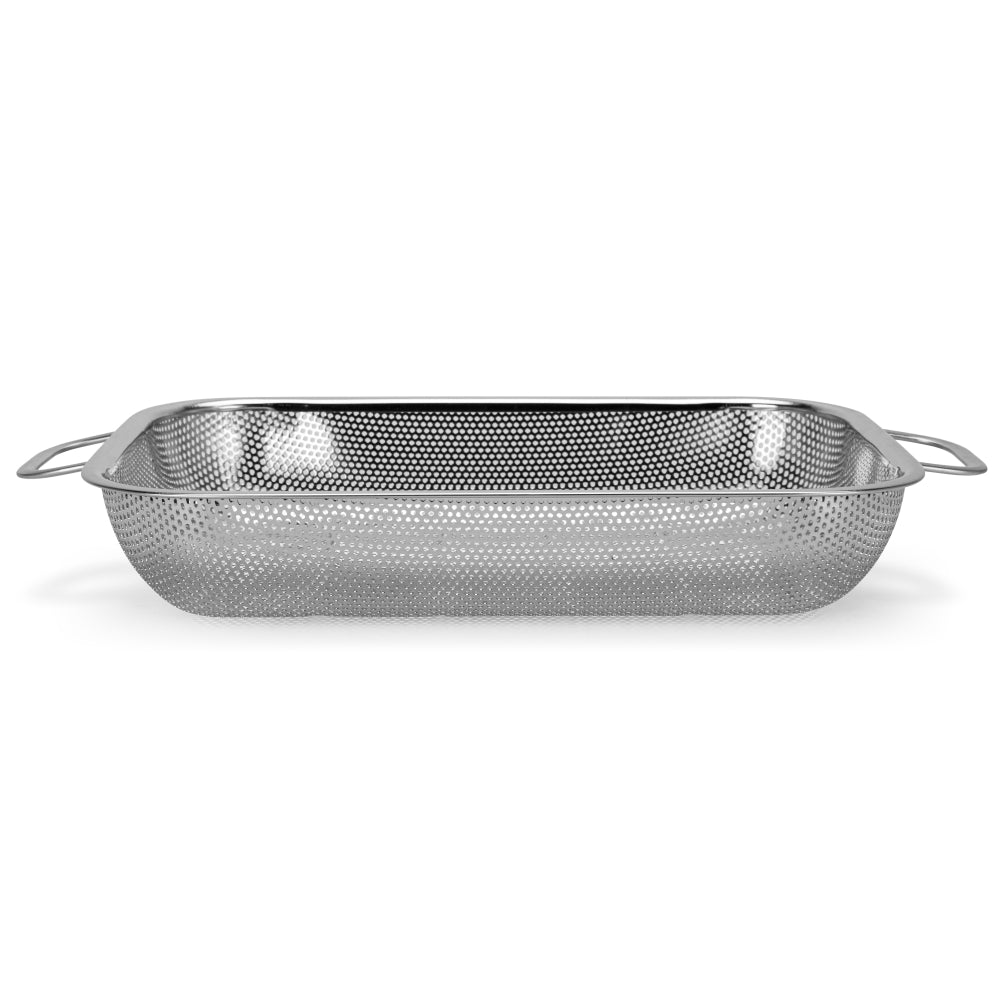 Fissman Rectangle Colander 36x21.5cm, Stainless Steel Mesh