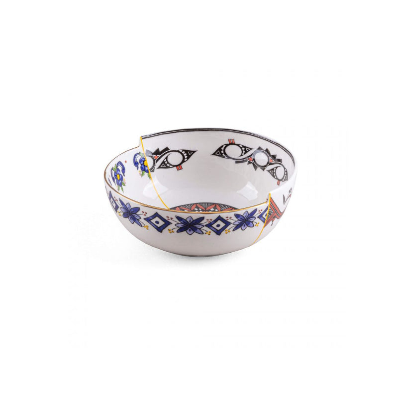 Seletti Bowl In  Porcelain "Hybrid-Tiwanaku"