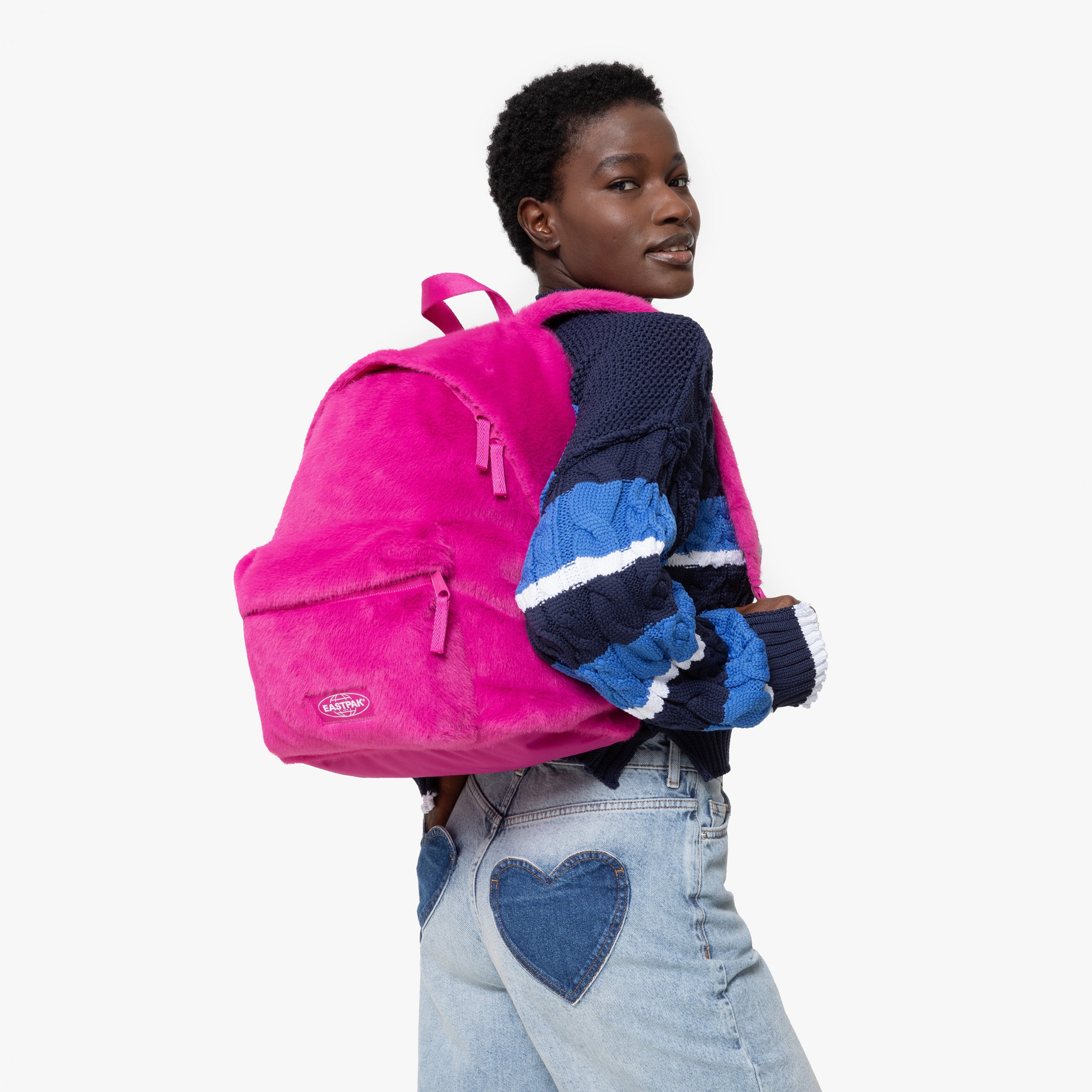 Eastpak pink fur online