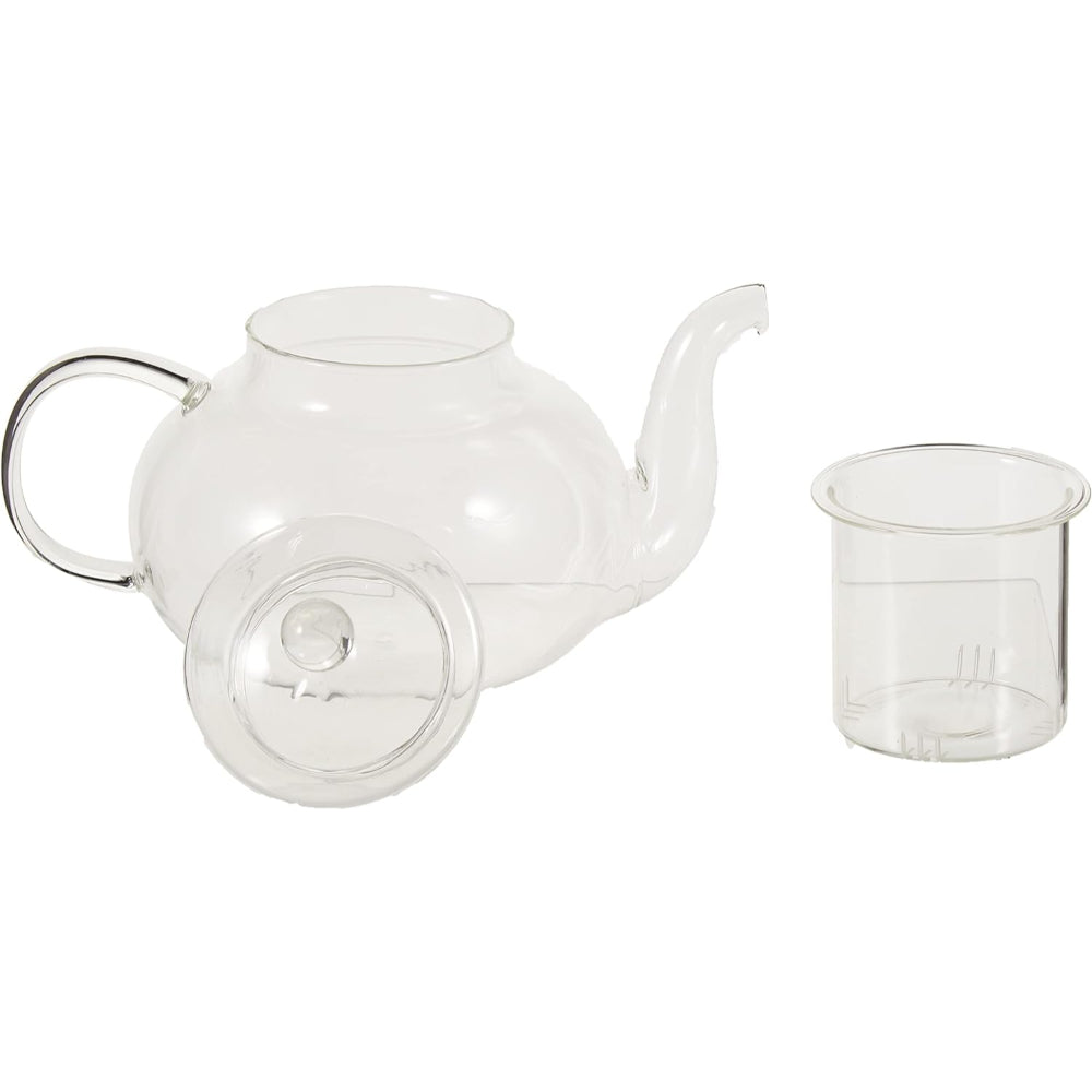 Cusine Art 850Ml Borosilicate Glass Tea Pot With Glass Base