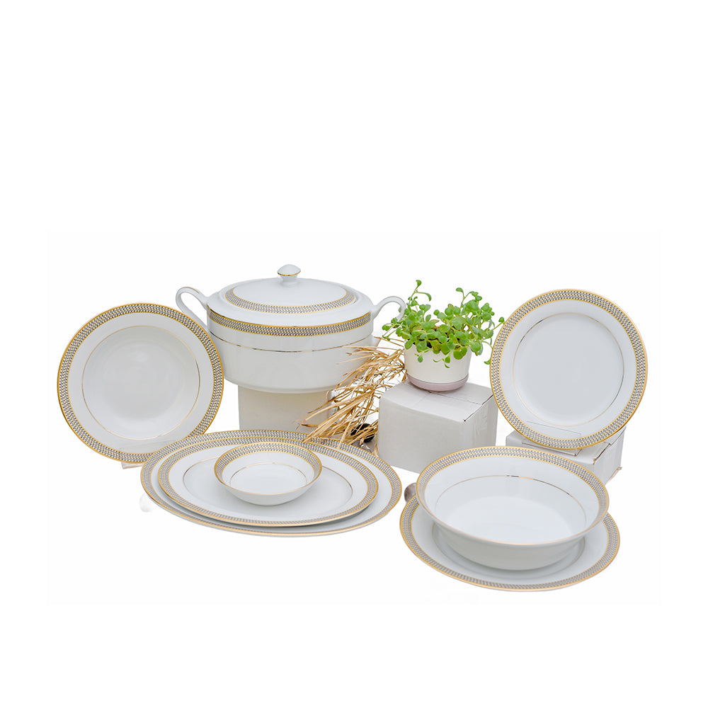 Dankotuwa 59-pc Dinner Set with Gold Golden City of Egypt History