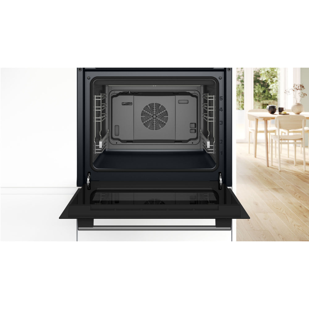 Bosch Series 6, built-in oven, 3D Hot Air, Auto Pilot 60 x 60 cm,
 Black 
HBJ559EB6M