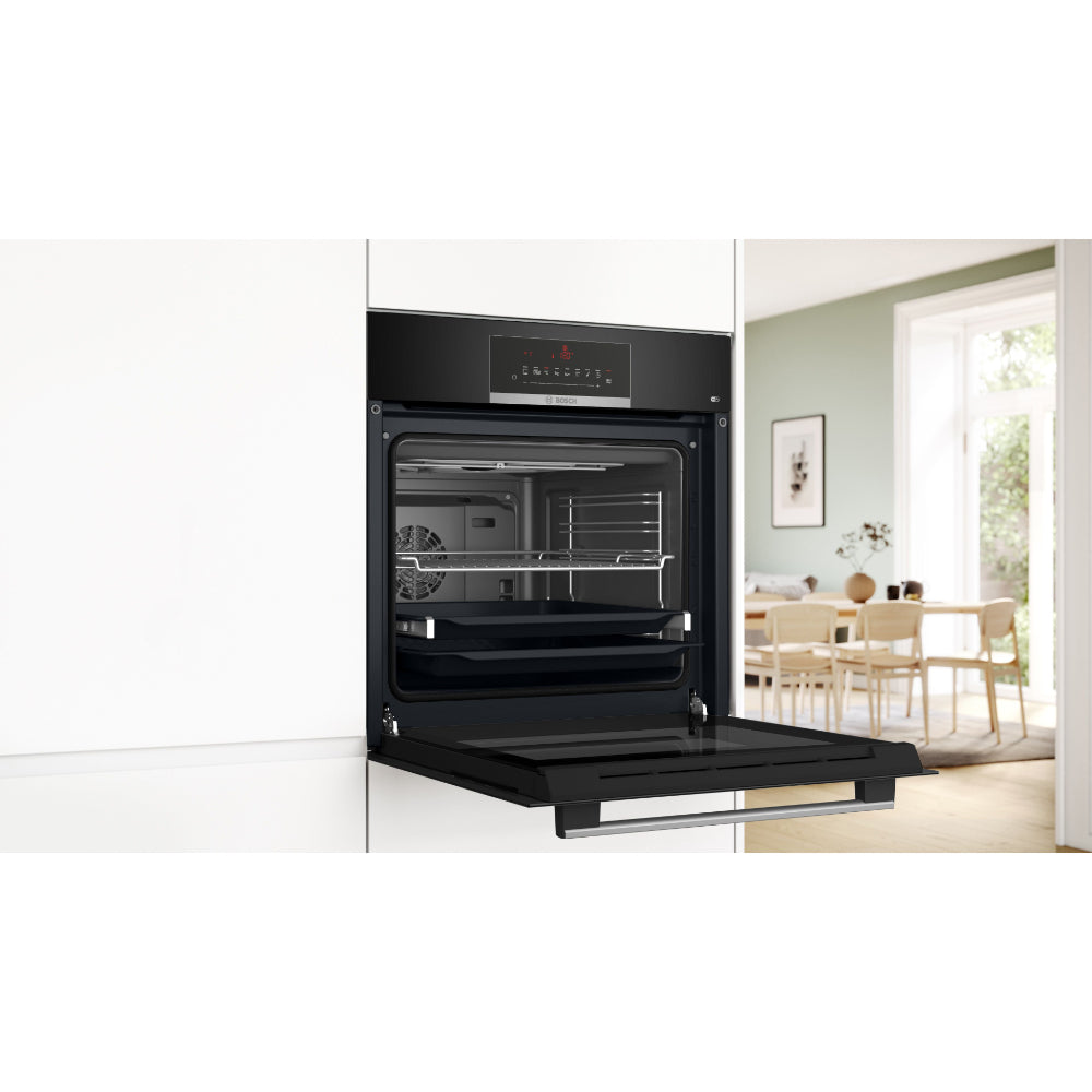 Bosch Series 6, built-in oven, 3D Hot Air, Auto Pilot 60 x 60 cm,
 Black 
HBJ559EB6M