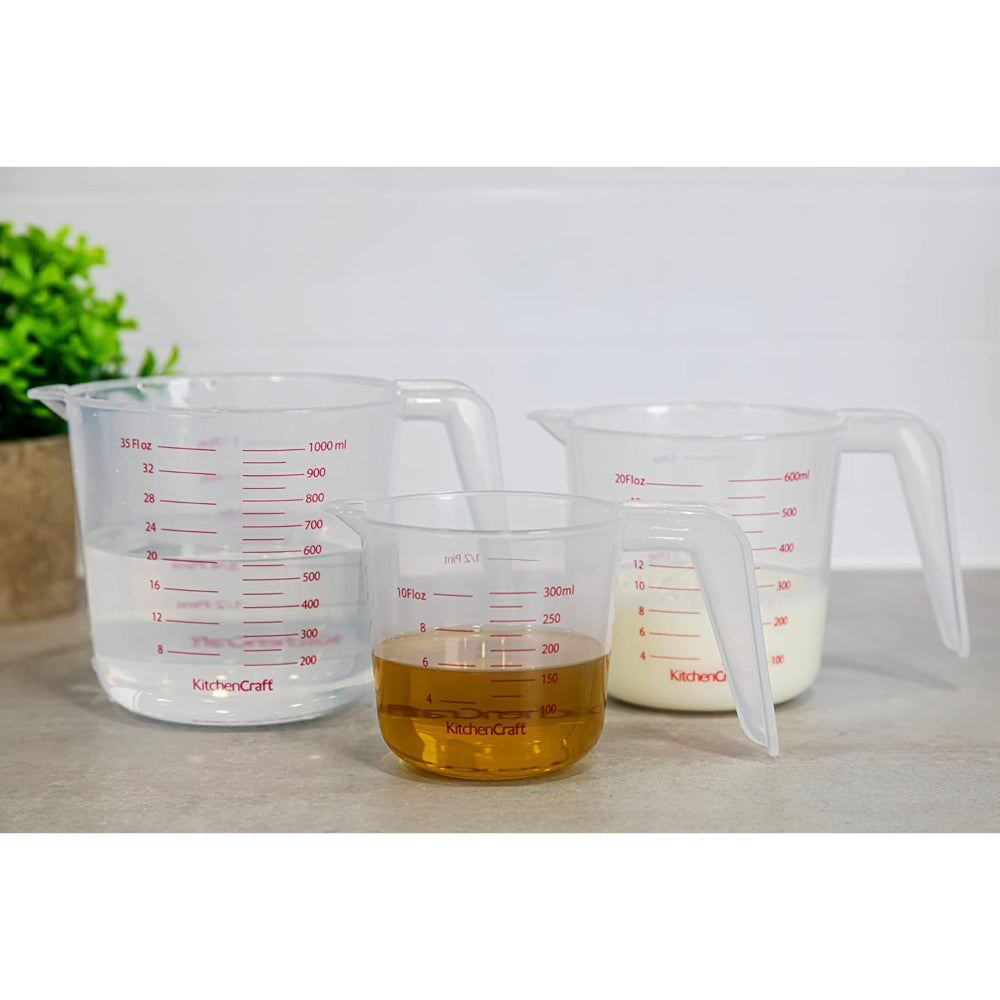 Kc Measuring Jug Set Of 3 Plastic