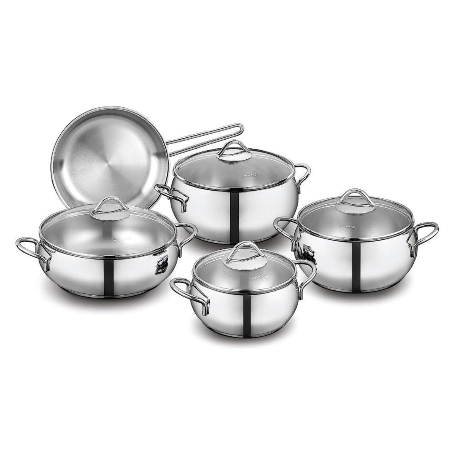 KORKMAZ TOMBIK 9 PCS. INDUCTION BASE COOKWARE SET