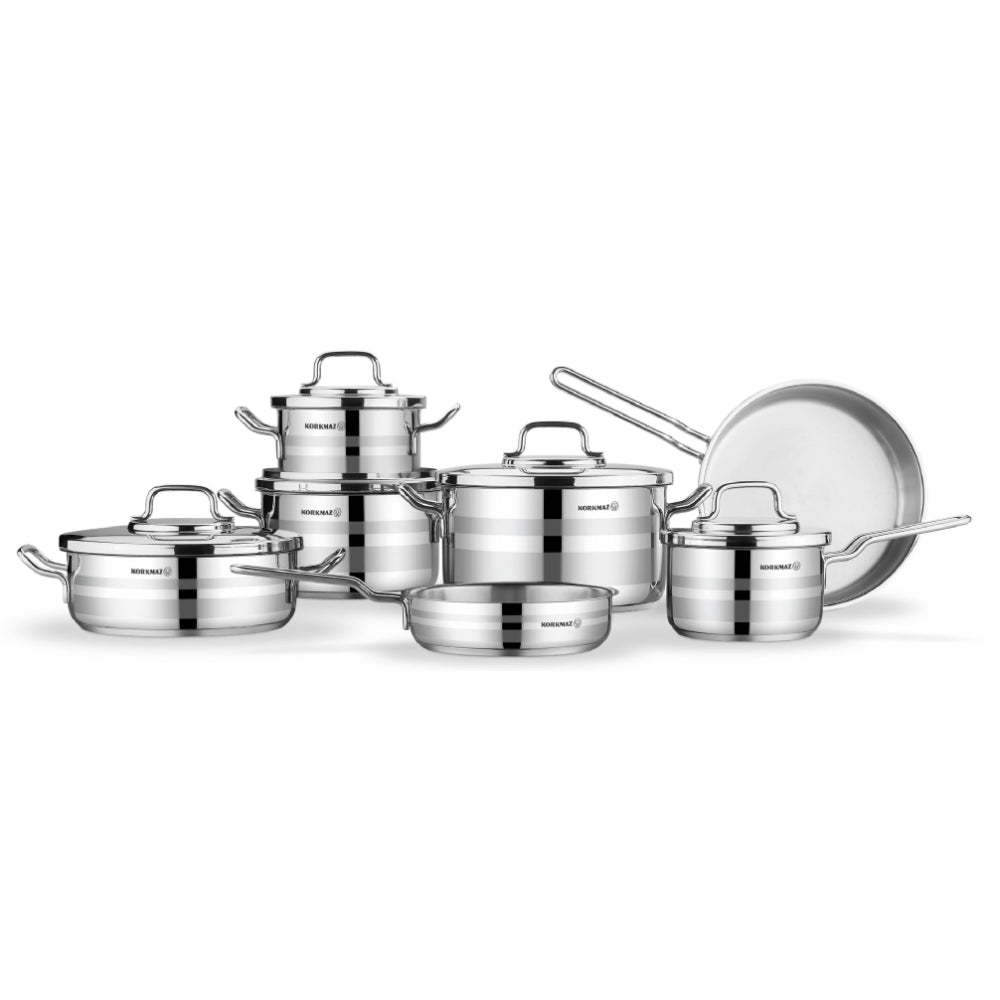 Korkmaz Astron 12 pc Induction Base Pans Set