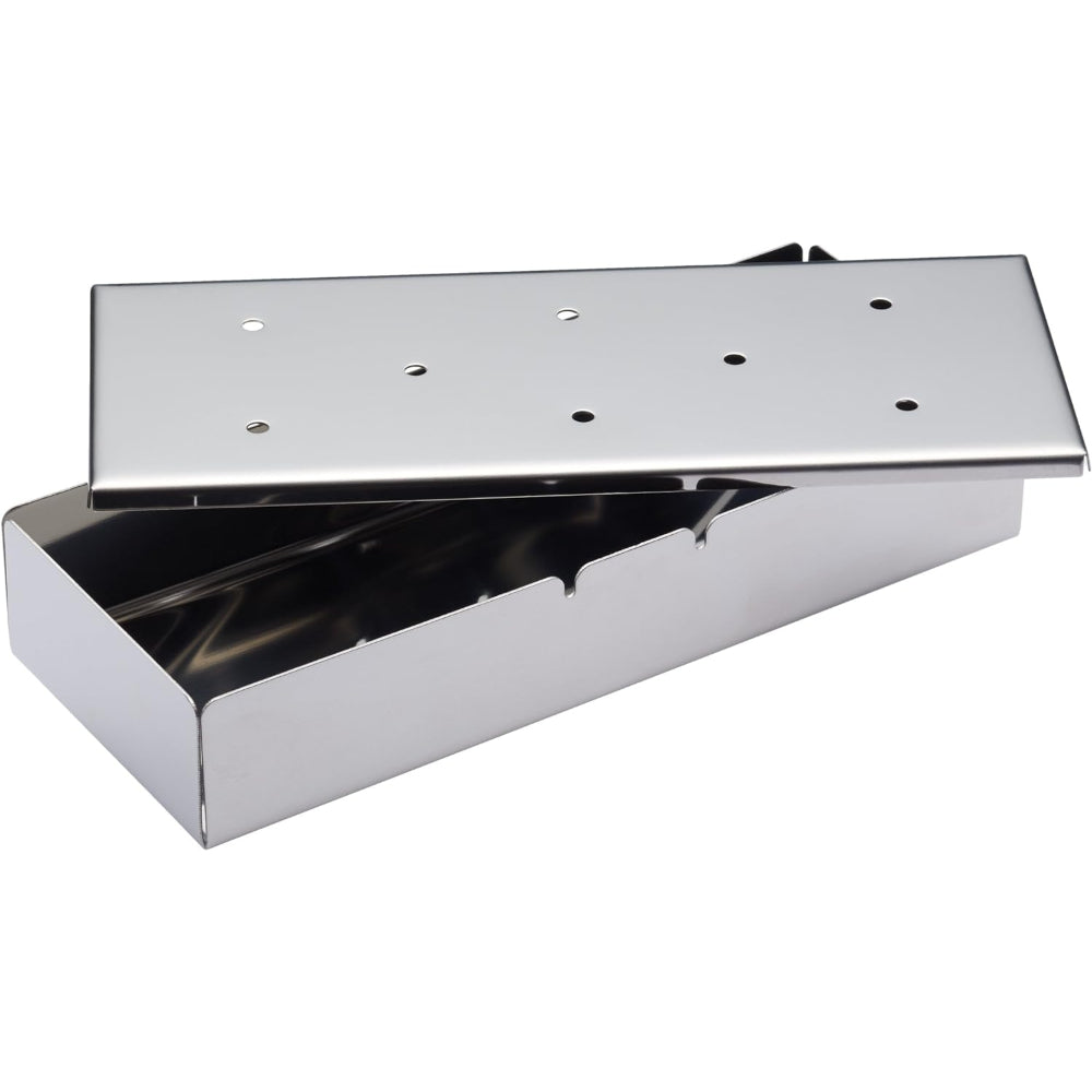 HM WOOD CHIP SMOKER BOX 22CM S/STEEL