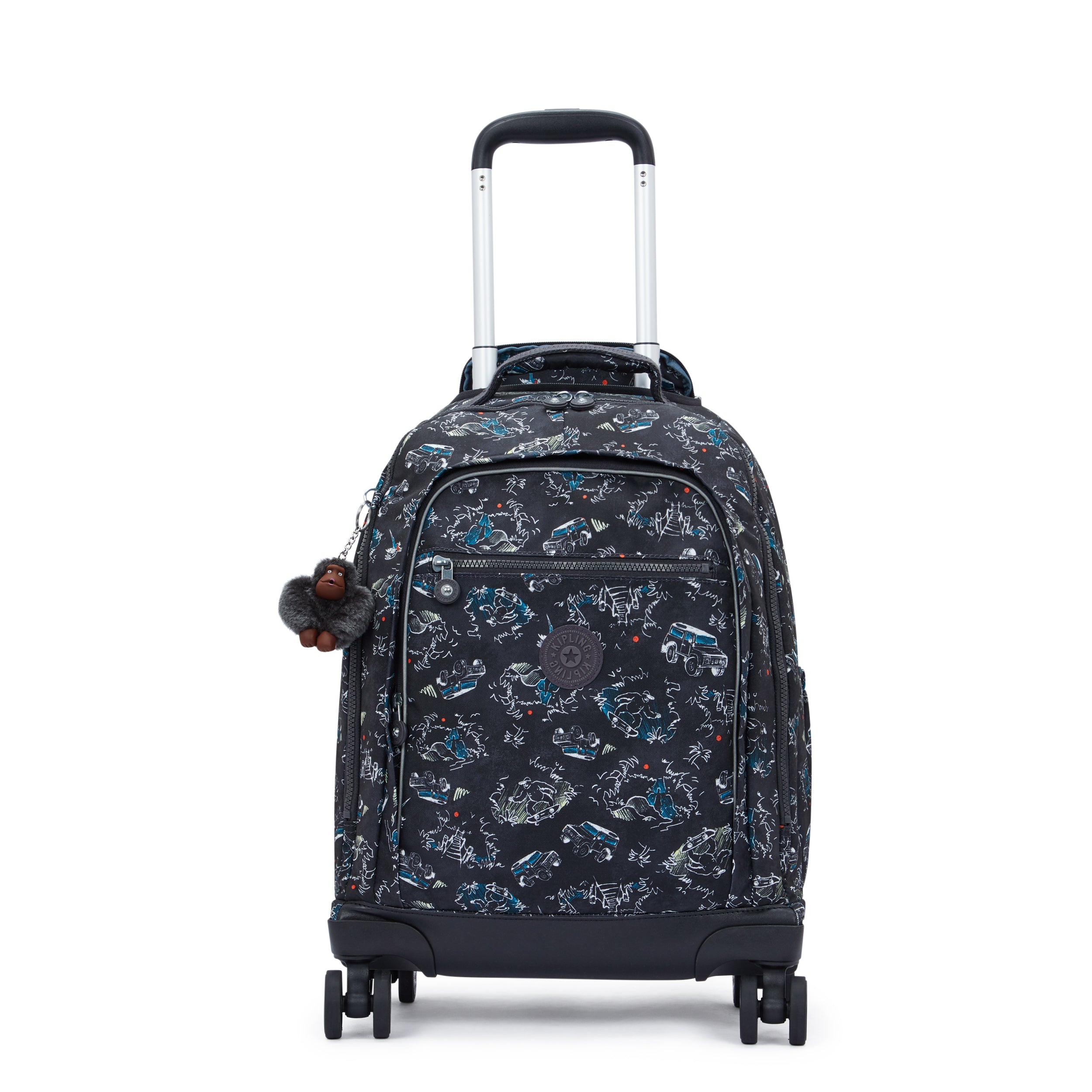 KIPLING-New Zea-Large wheeled backpack (with laptop protection)-Jungle Fun Race-I4674-TJ3