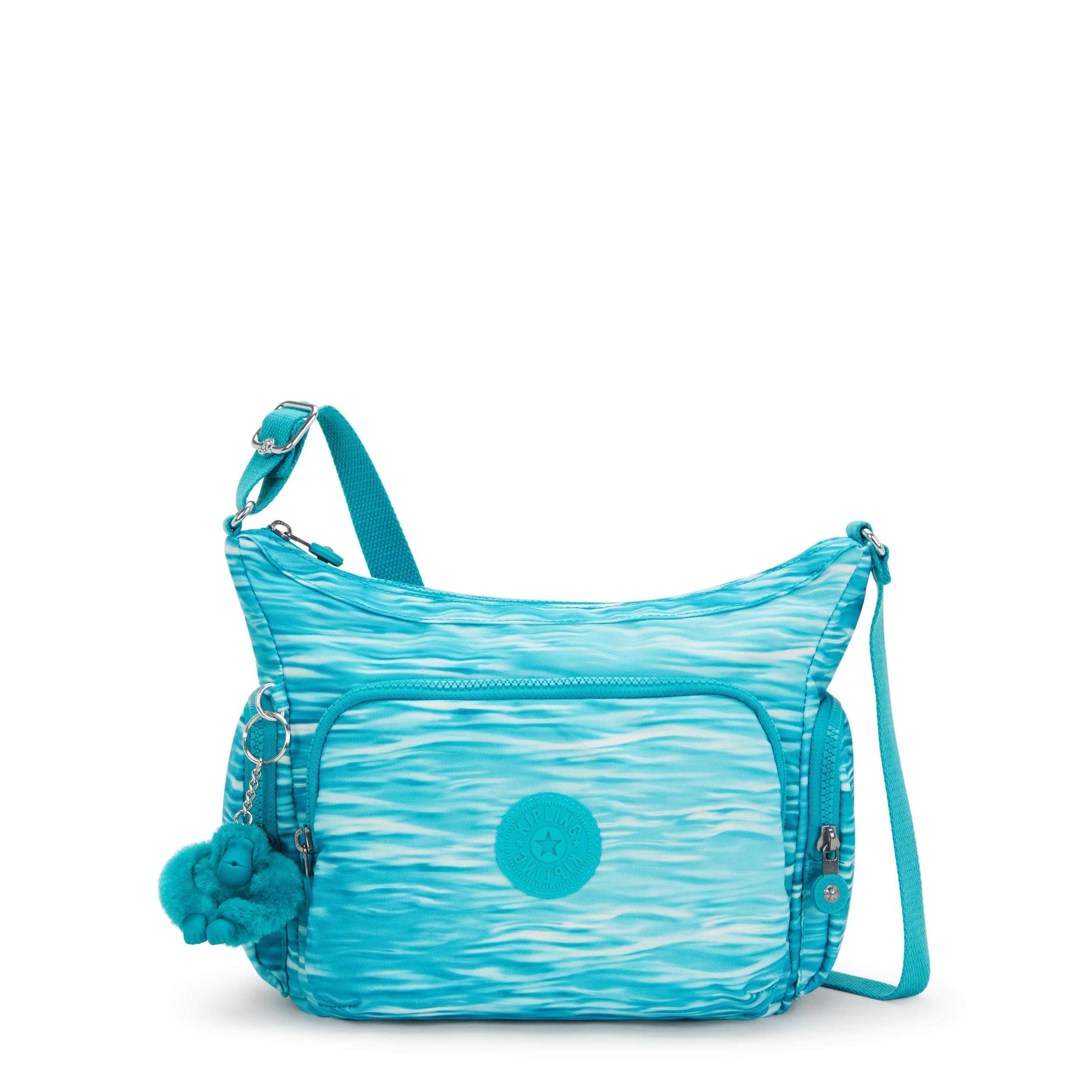 KIPLING-Gabb S-Medium Crossbody Bag with Adjustable Straps-Aqua Pool-I6607-5MF