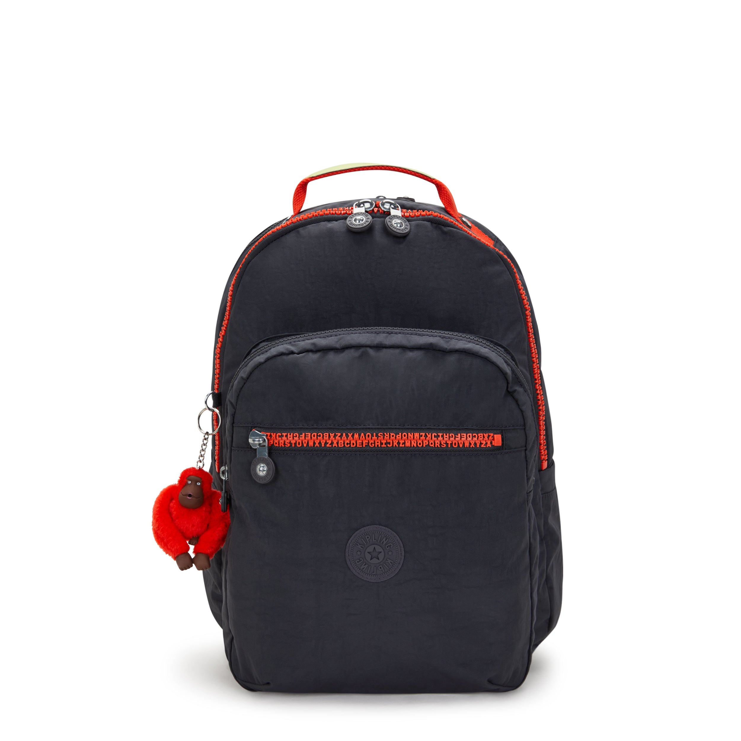 KIPLING-Seoul Lap-Large backpack (with laptop compartment)-Iron Letter Fun-I6658-LM8