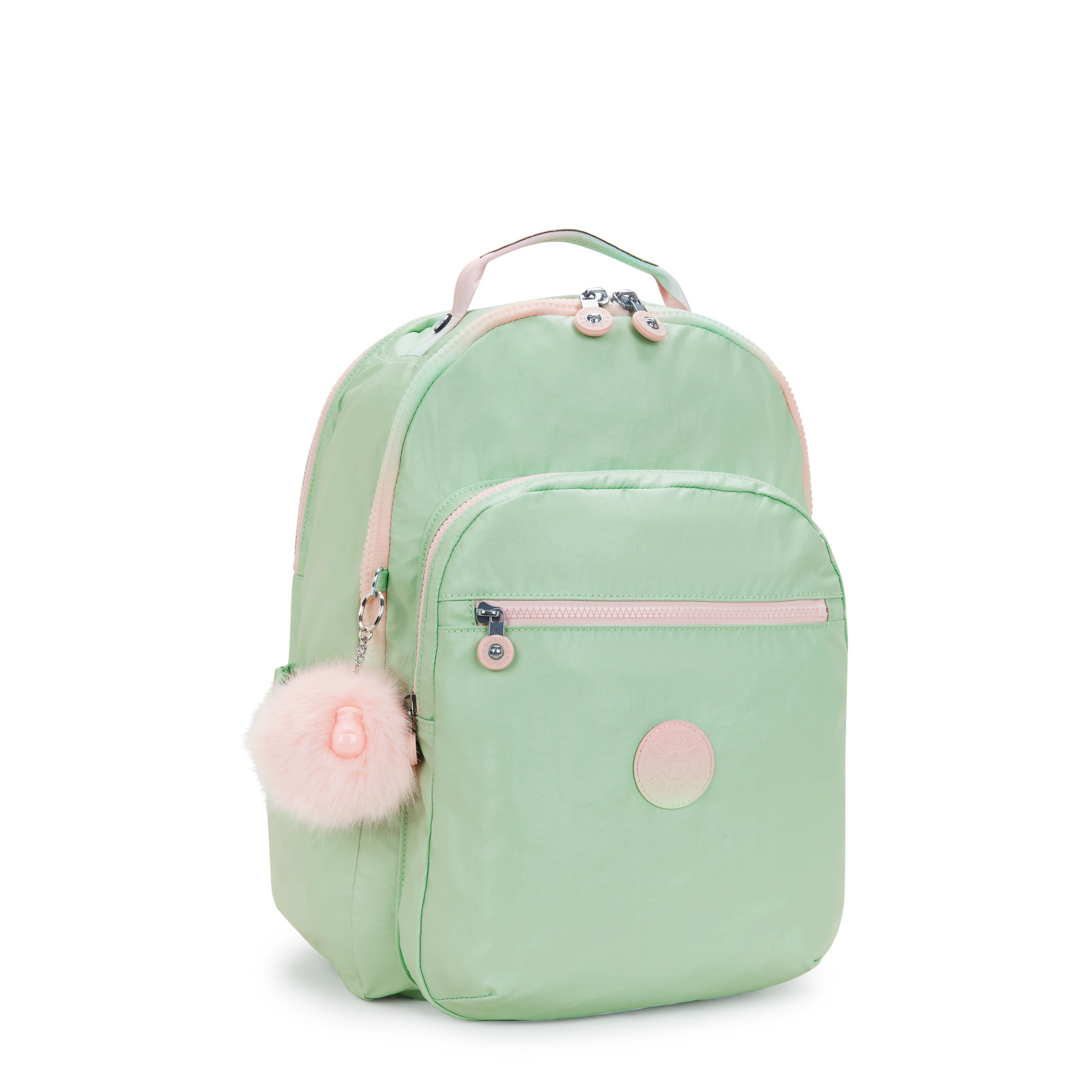 Kipling Seoul College Soft Green Met Large Backpack C2I7547 5KY