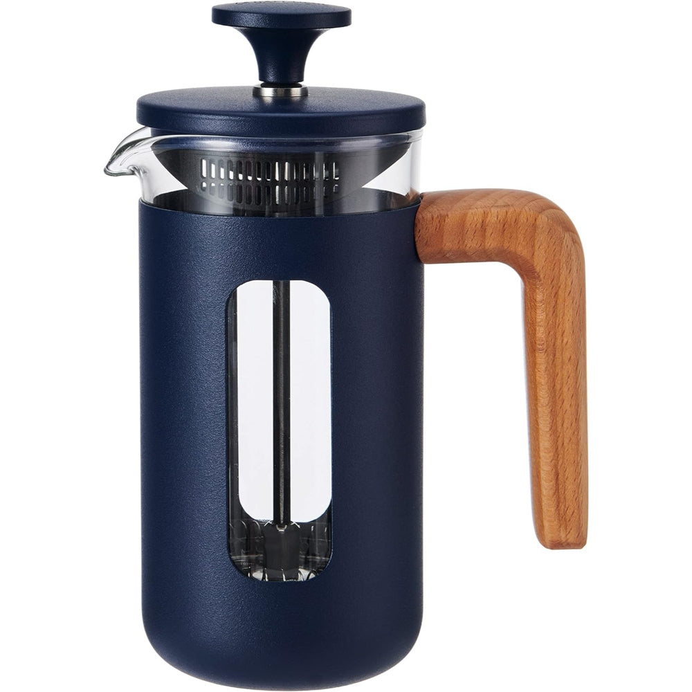 LC PISA CAFETIERE 3 CUP NAVY WOOD HANDLE