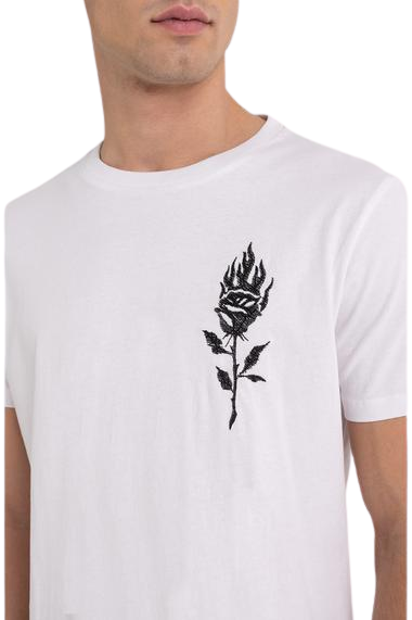 T-Shirt With Rose Print