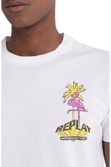 T-Shirt With Flamingo Print