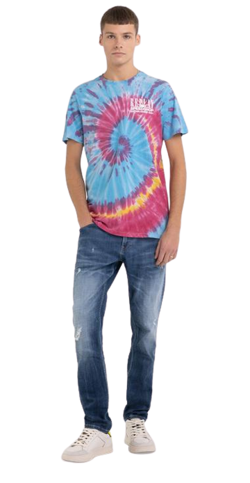 T-Shirt In Tie Dye Organic Cotton