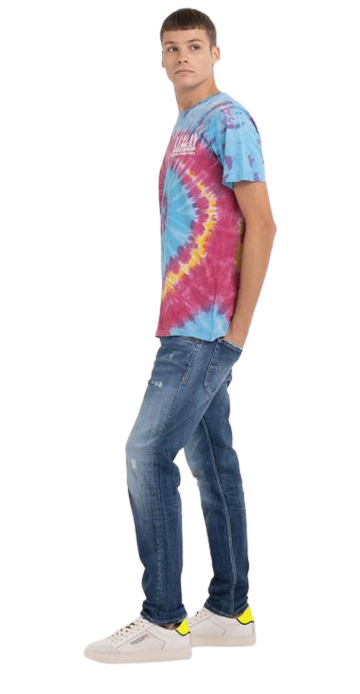 T-Shirt In Tie Dye Organic Cotton