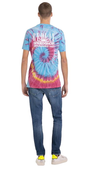 T-Shirt In Tie Dye Organic Cotton