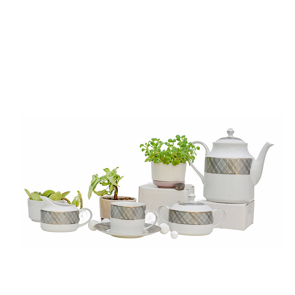 Dankotuwa 59-pc Dinner Set with Grey White Modern City of Europe