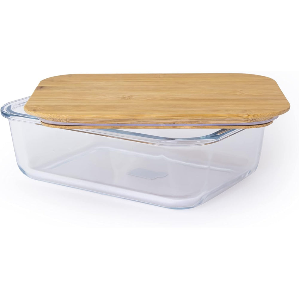 Cusine Art Glass Foodsaver W/Bamboo Lid 1500Ml