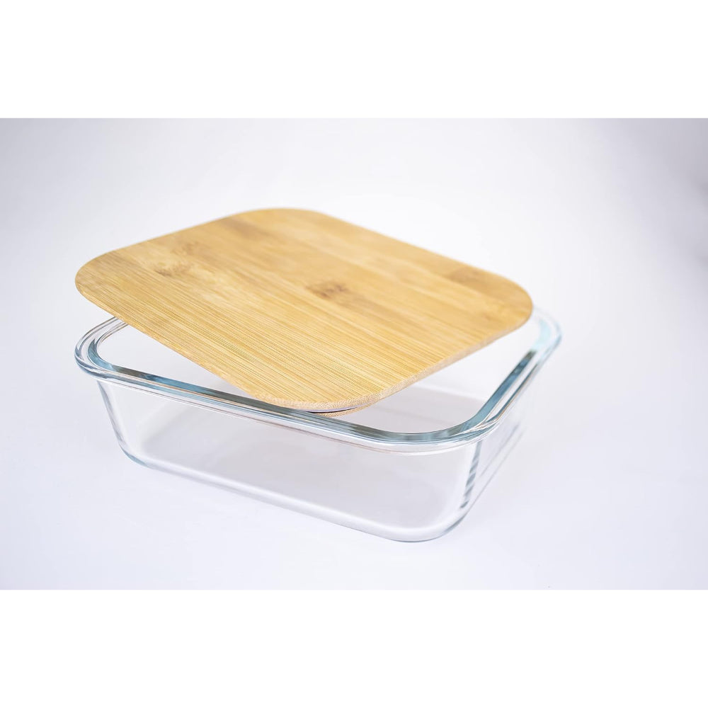 Cusine Art Glass Foodsaver W/Bamboo Lid 1500Ml