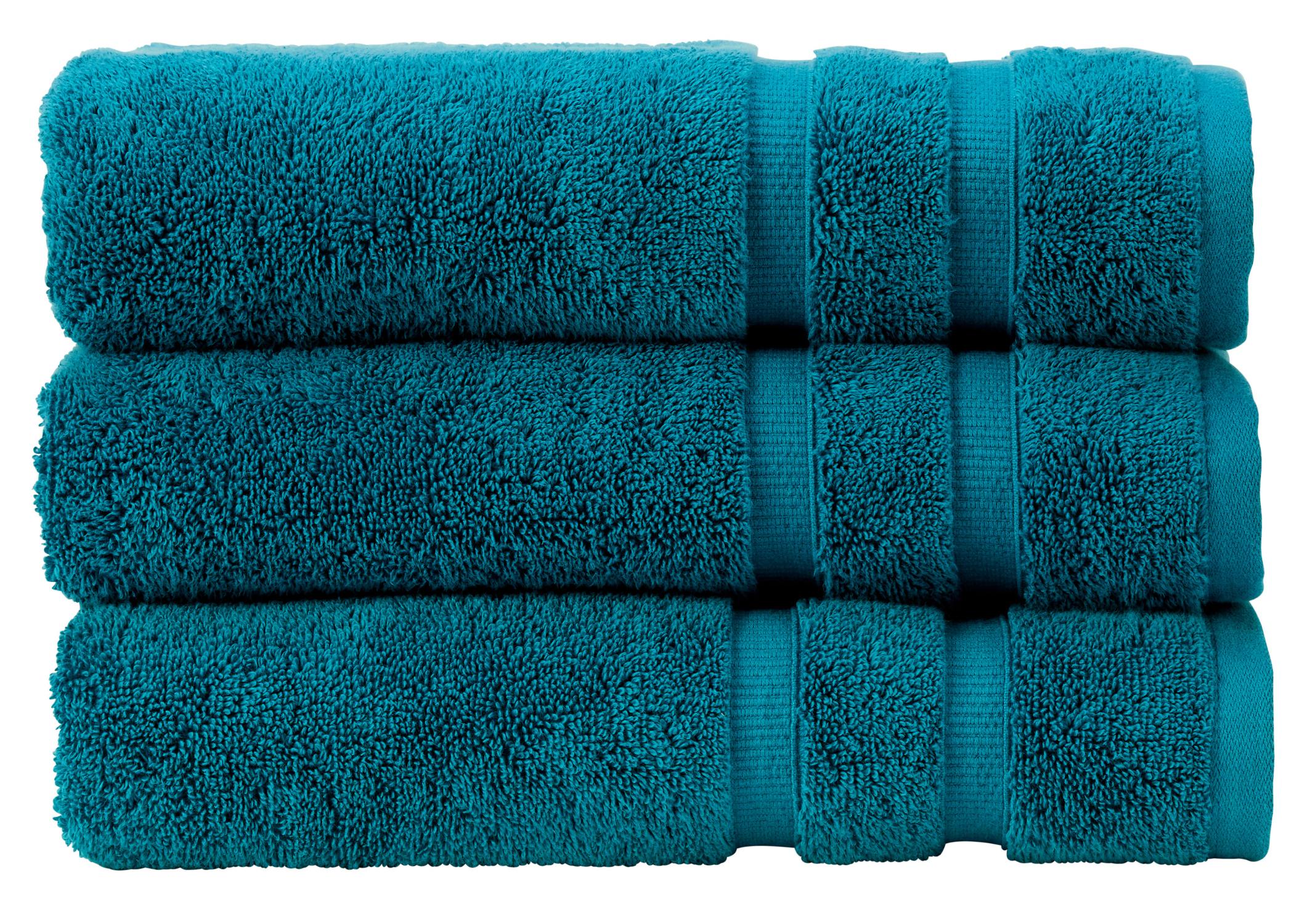 Christy "Signum" Combed Cotton Bath Towels Collection in Vivid Teal