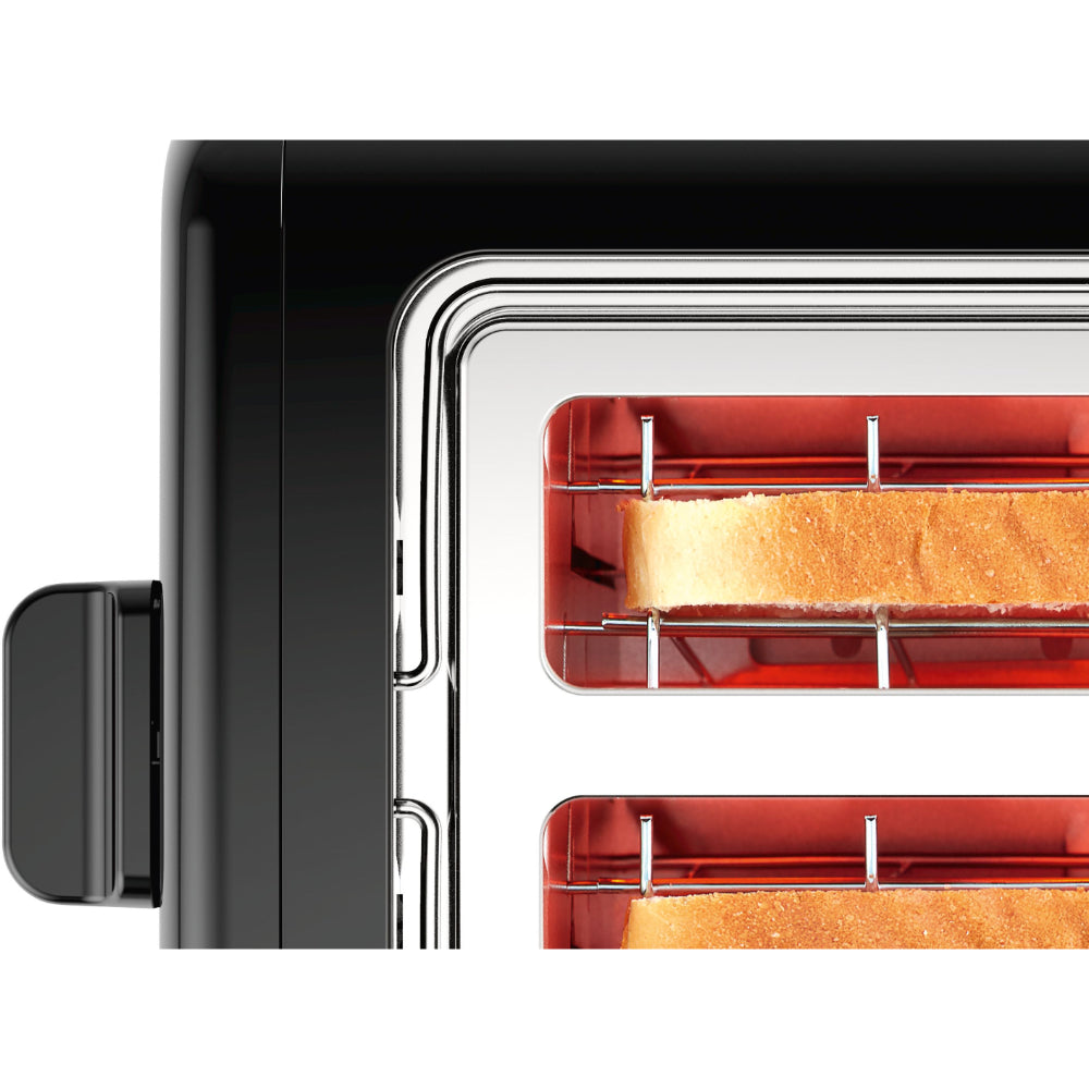 Bosch DesignLine Stainless Steel Toaster, Two Slice - Black, TAT3P423GB