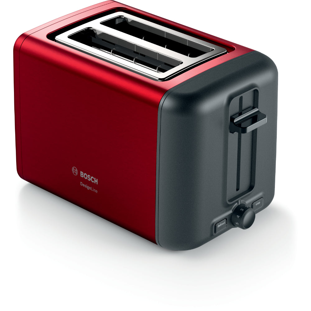 Bosch DesignLine Compact Toaster TAT3P424GB 970W Red