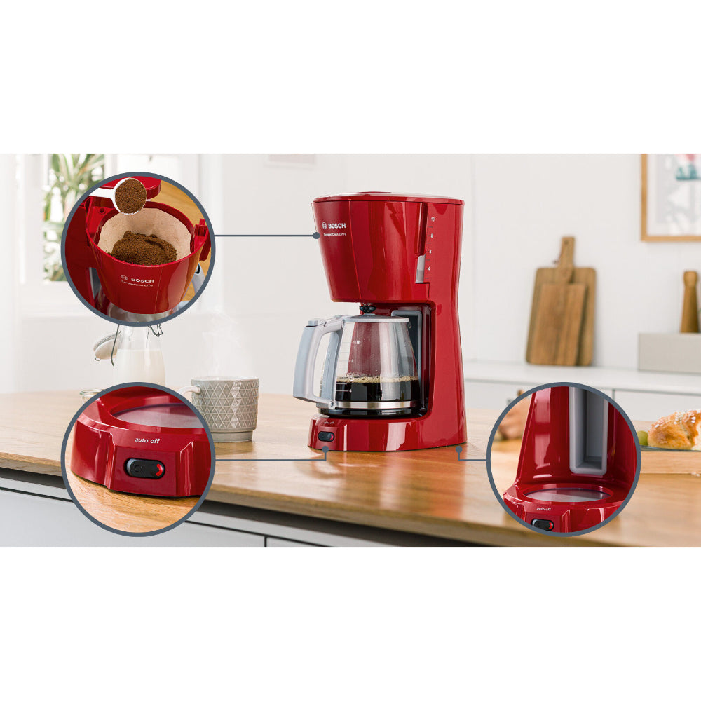 Bosch Coffee Maker TKA3A034GB Red 1100W