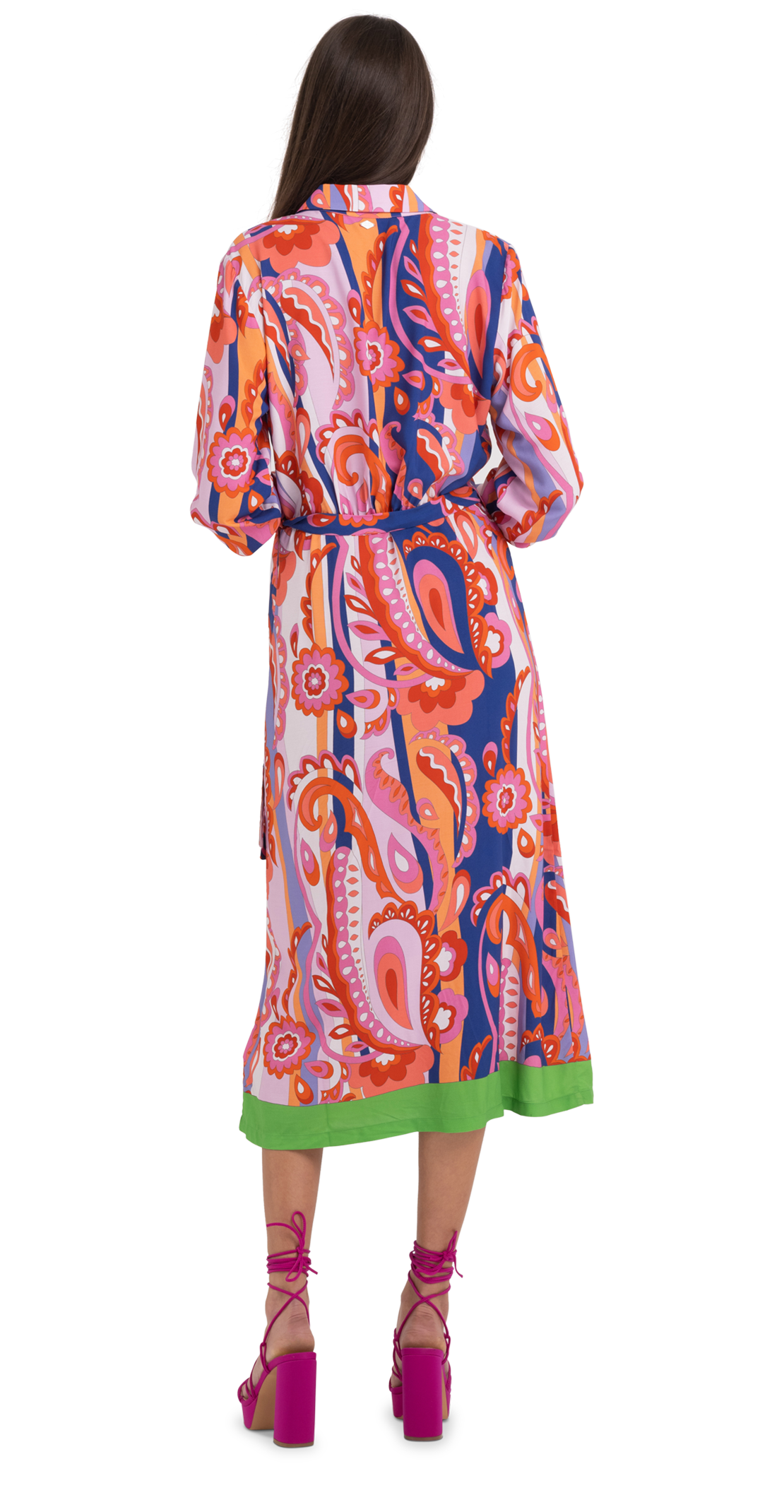 Viscose Shirt-Dress With All-Over Print