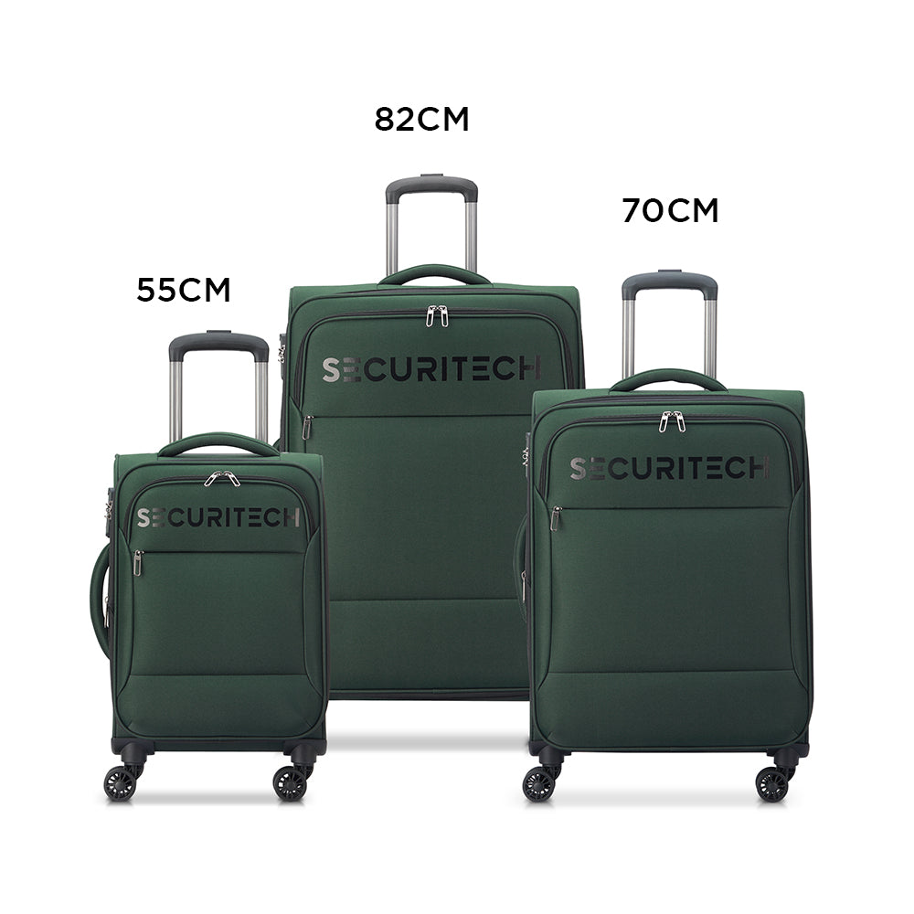 Delsey Vanguard 3 Piece Set Expandable Luggage Trolley 55+70+82cm