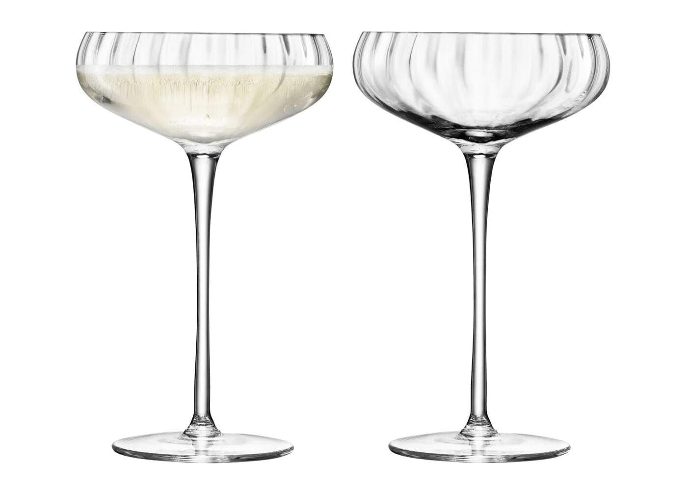 LSA Aurelia Champagne Saucer Clear Optic x 2