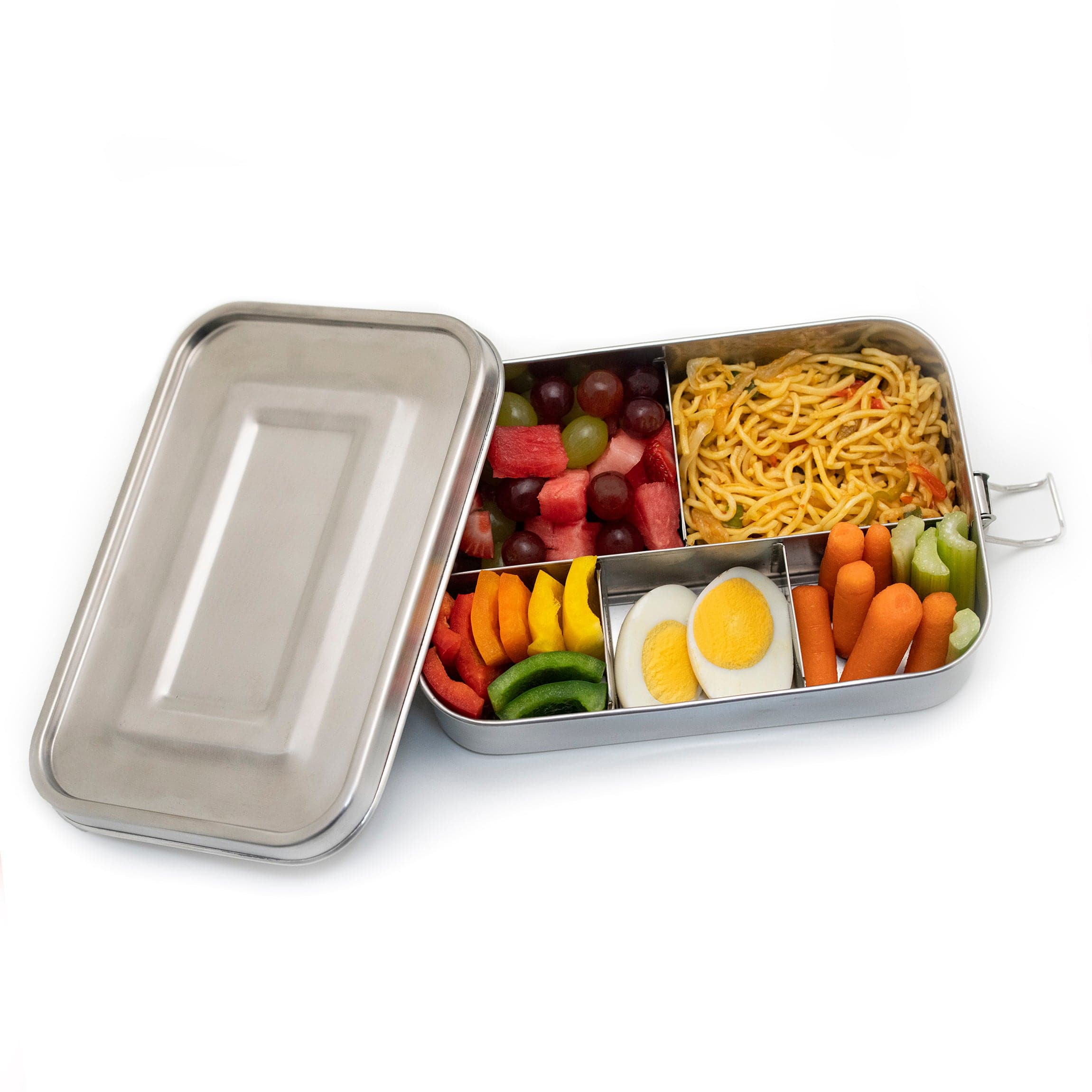 Large Steel 5 Compartment Lunch Box