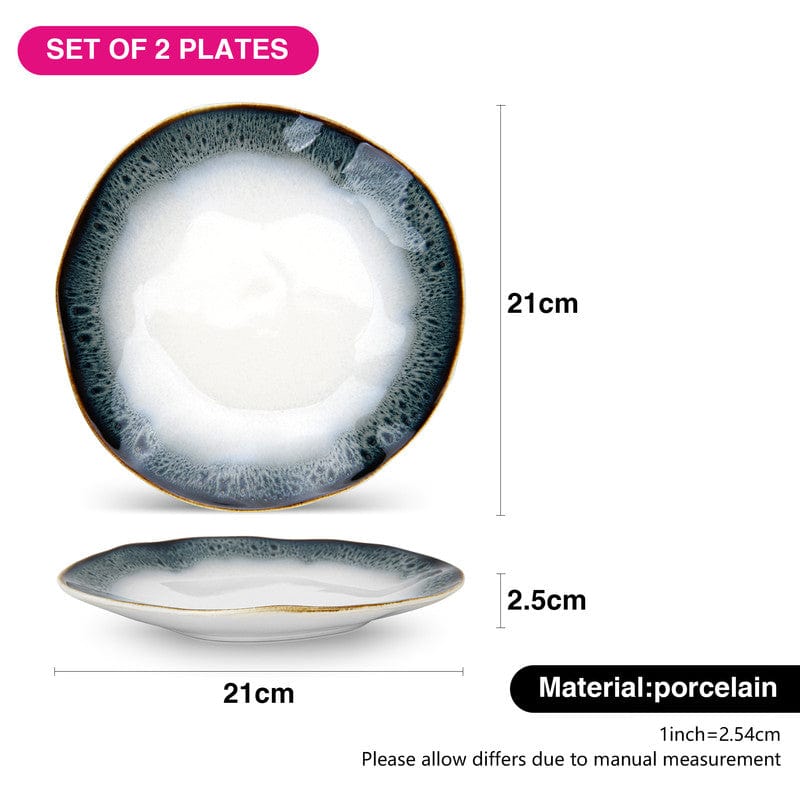 Fissman 2 Piece Plates Galactica 21 Cm Porcelain