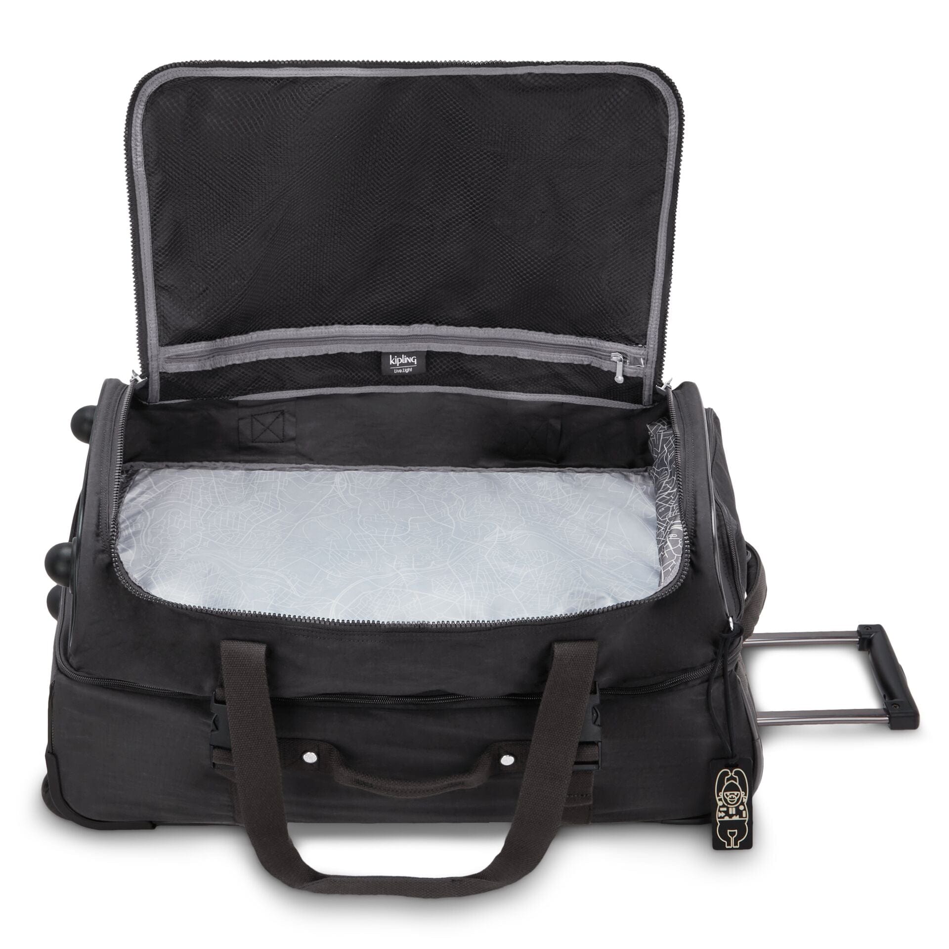 Kipling Teagan M Black Noir Medium Wheeled Luggage C213367-P39