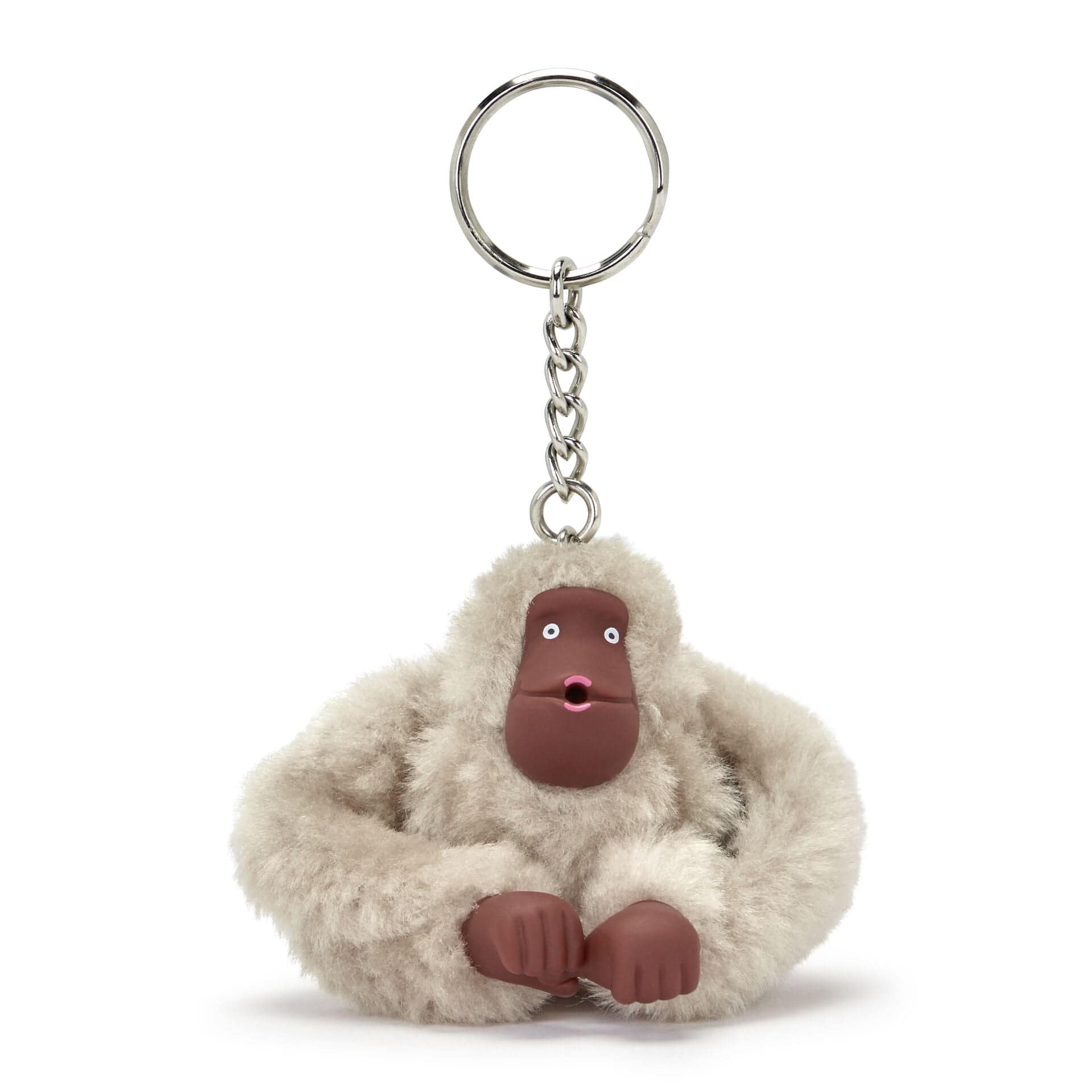 KIPLING- Monkeyclip S-Small Monkey keyhanger-Silver Beige-16474-02R