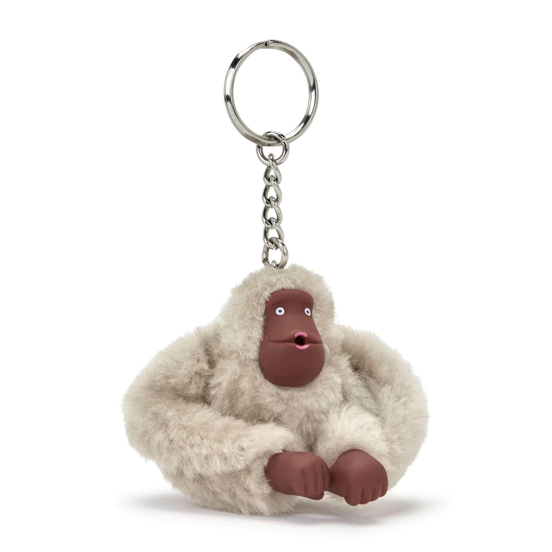 Kipling Monkeyclip S Silver Beige Small Monkey Keyhanger C216474-02R